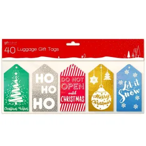 40 Christmas Luggage Gift Tags