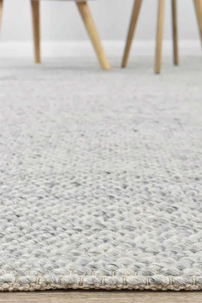 Arcadia Ivory Silver Wool Rug