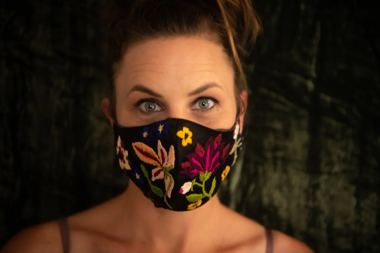 Custom Hand-Embroidered Mask