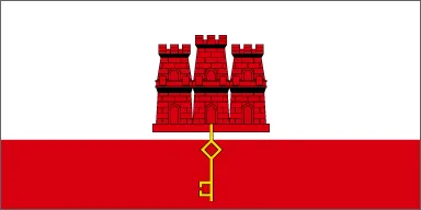 Gibraltar National Flag Printed