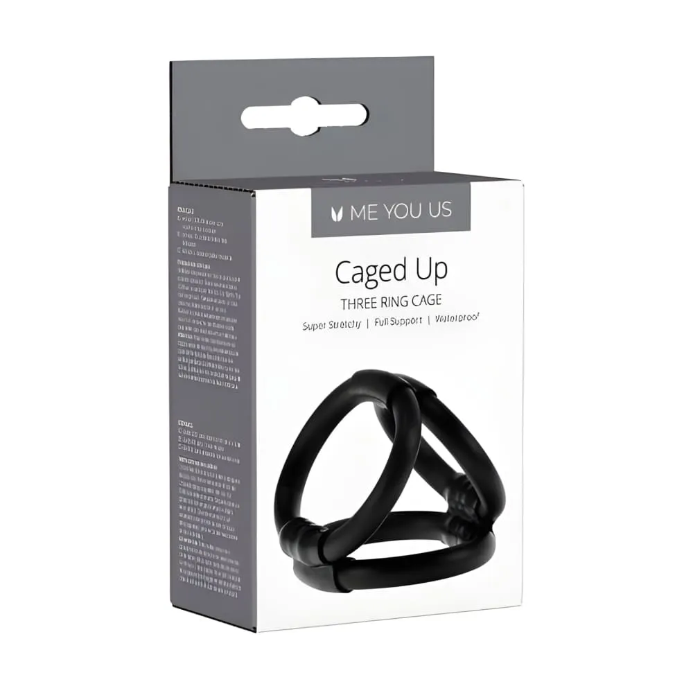Me You Us Caged Up Cock Cage Black