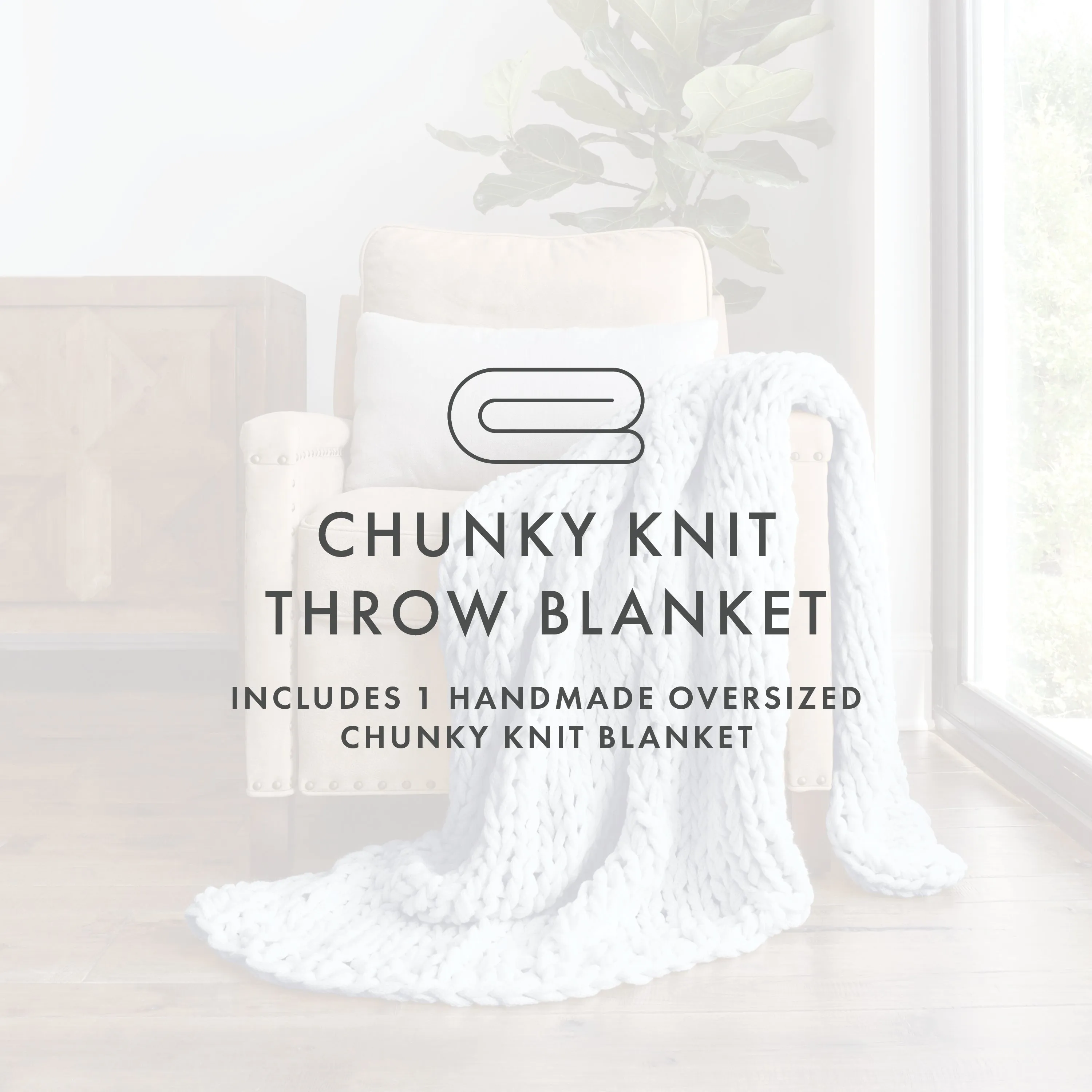 Oversized Chunky Knit Blanket (Sale)