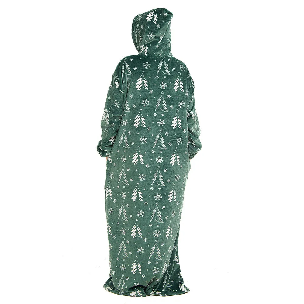 Snuggs Wearable Blanket Monk Green Christmas Tree