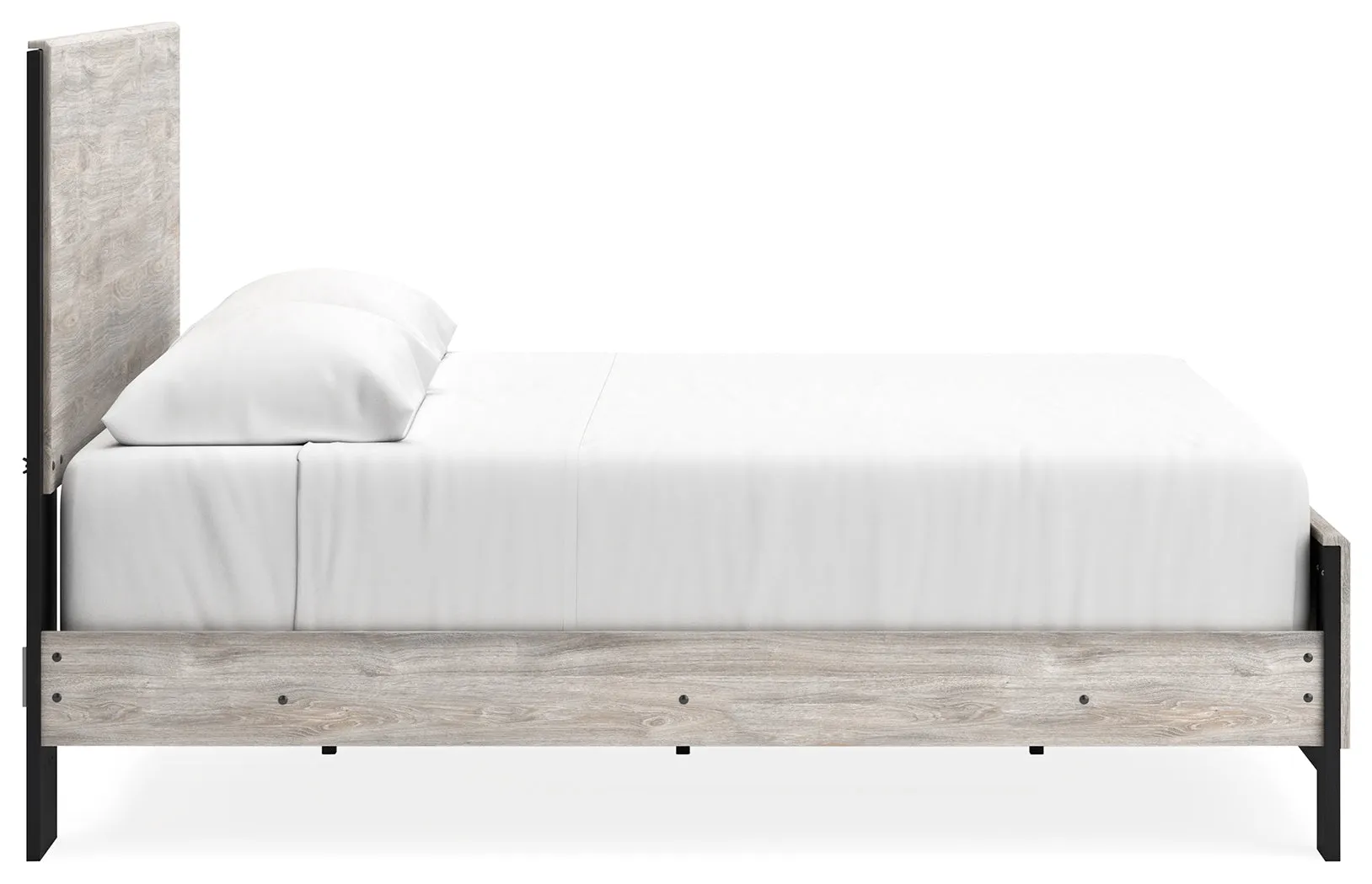 Vessalli King Panel Bed with Dresser in Gray